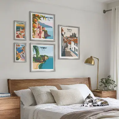 Picturesque towns of Europe wall art set of 5 pieces