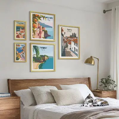 Picturesque towns of Europe wall art set of 5 pieces