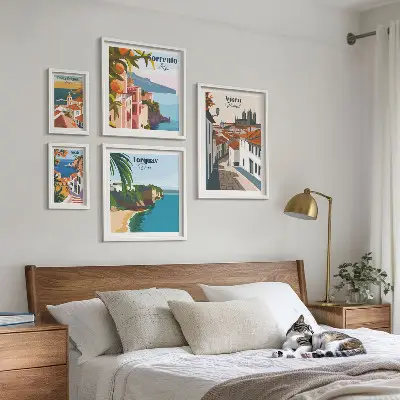 Picturesque towns of Europe wall art set of 5 pieces