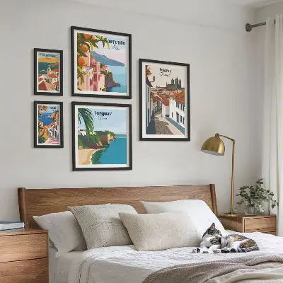 Picturesque towns of Europe wall art set of 5 pieces