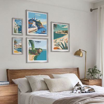 Framed photo set Coastal landscapes of Europe