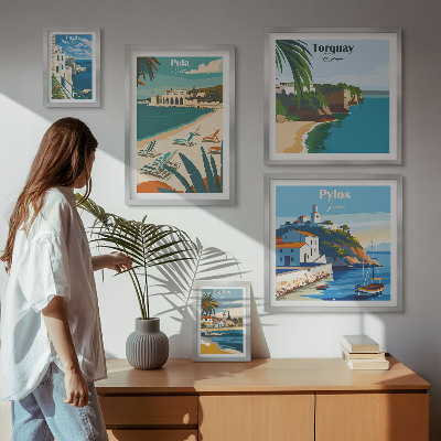 Framed photo set Coastal landscapes of Europe