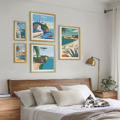 Framed photo set Coastal landscapes of Europe