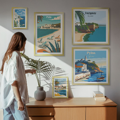 Framed photo set Coastal landscapes of Europe