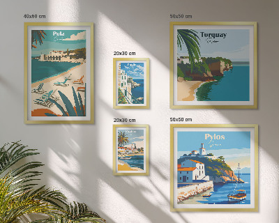 Framed photo set Coastal landscapes of Europe