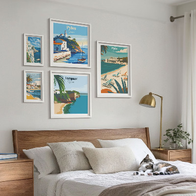 Framed photo set Coastal landscapes of Europe