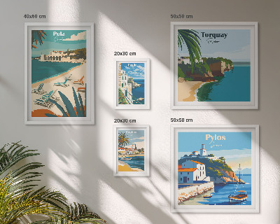 Framed photo set Coastal landscapes of Europe