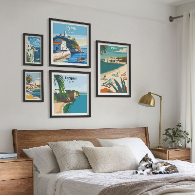 Framed photo set Coastal landscapes of Europe