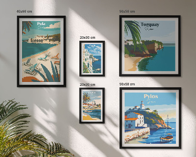 Framed photo set Coastal landscapes of Europe