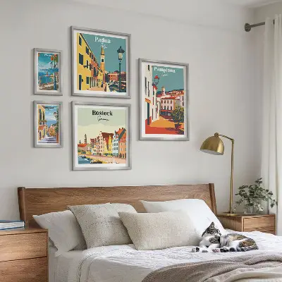 Gallery wall European architectural city views