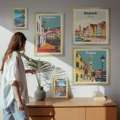 Gallery wall European architectural city views