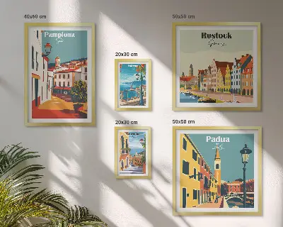 Gallery wall European architectural city views