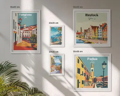 Gallery wall European architectural city views