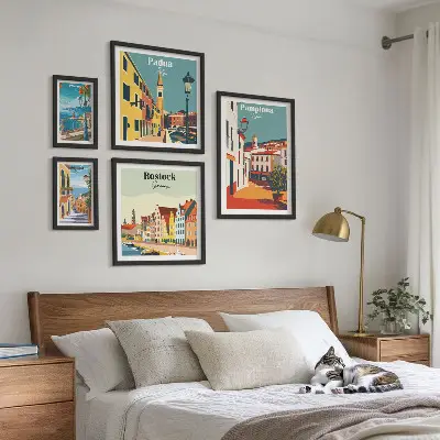 Gallery wall European architectural city views