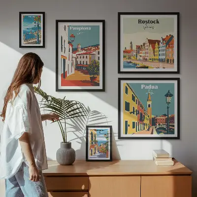 Gallery wall European architectural city views