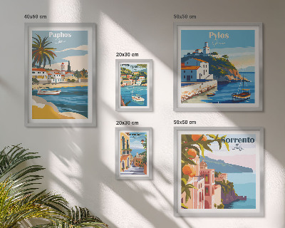 Framed photo set Seascapes of Europe towns