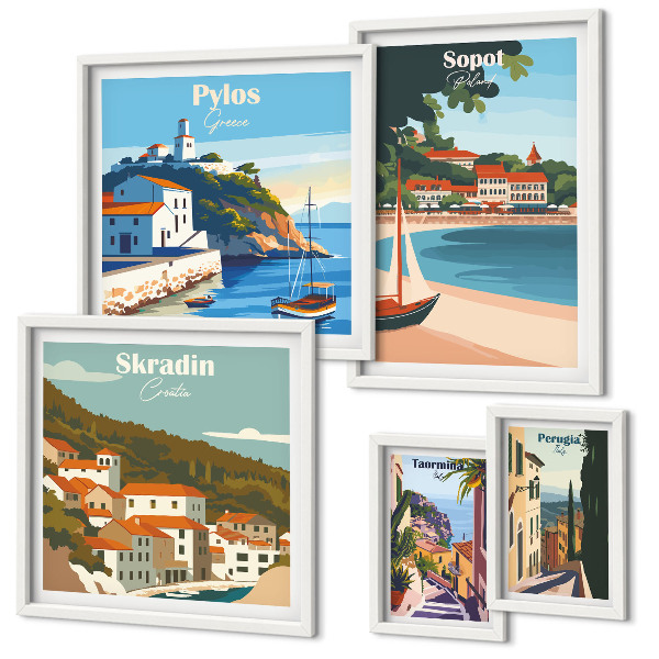 Gallery wall Landscapes of coastal cities