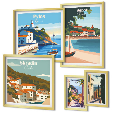 Gallery wall Landscapes of coastal cities