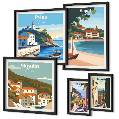 Gallery wall Landscapes of coastal cities