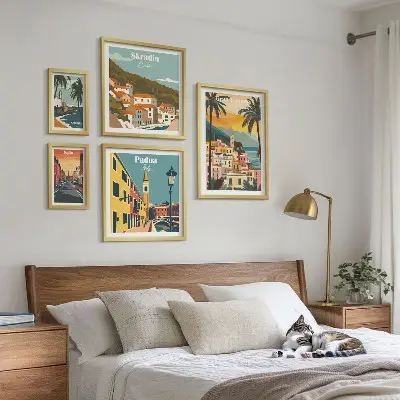 European City Landscapes Wall Art set of 5 pieces
