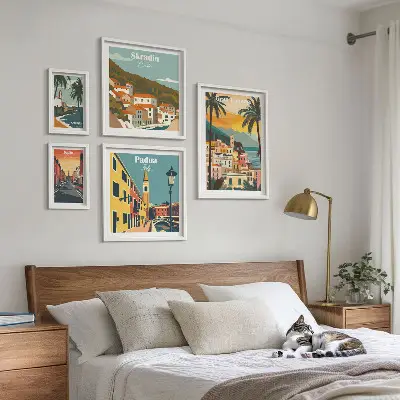 European City Landscapes Wall Art set of 5 pieces