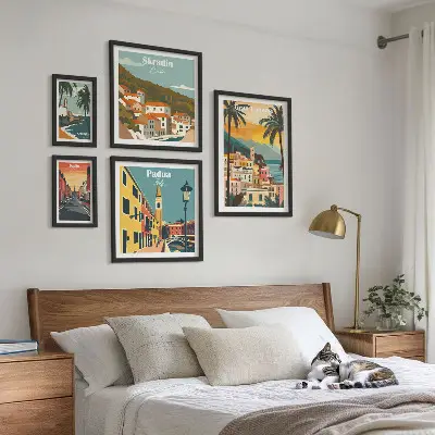 European City Landscapes Wall Art set of 5 pieces