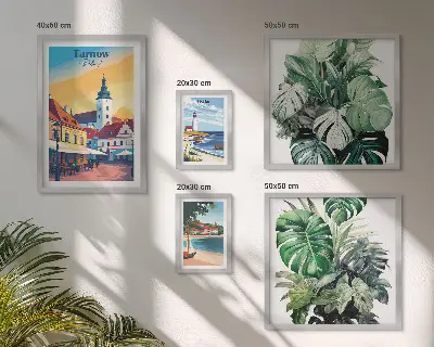 Gallery wall floral print set inspired by Polish coastal cities