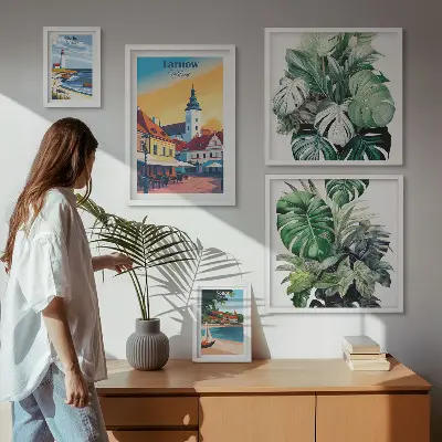 Gallery wall floral print set inspired by Polish coastal cities
