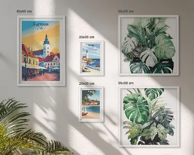 Gallery wall floral print set inspired by Polish coastal cities