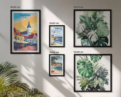 Gallery wall floral print set inspired by Polish coastal cities