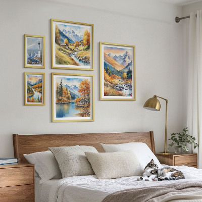 Framed photo set Mountain rivers lighthouse