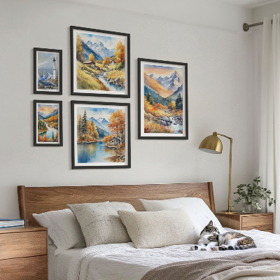Framed photo set Mountain rivers lighthouse