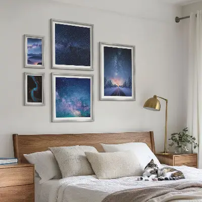 Cosmic nightscapes wall art set of 5 pieces