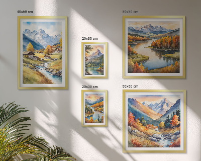 Gallery wall Landscapes of mountains, rivers, forests