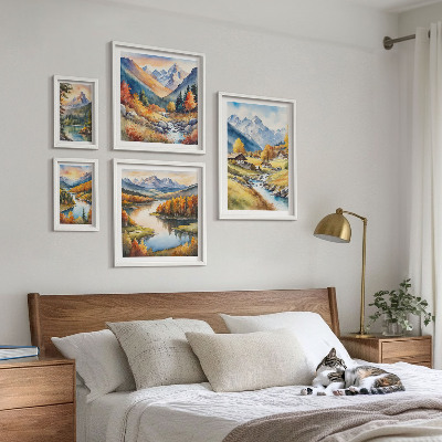 Gallery wall Landscapes of mountains, rivers, forests
