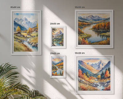Gallery wall Landscapes of mountains, rivers, forests