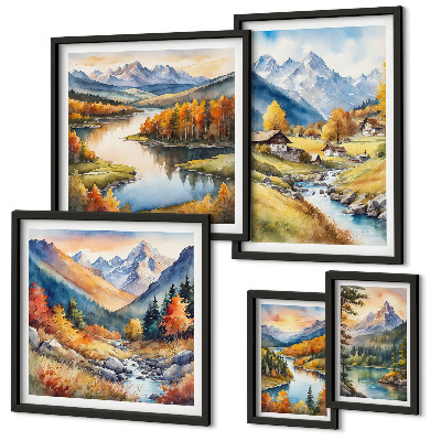 Gallery wall Landscapes of mountains, rivers, forests