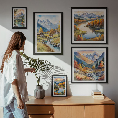 Gallery wall Landscapes of mountains, rivers, forests