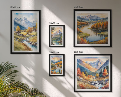 Gallery wall Landscapes of mountains, rivers, forests