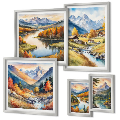 Gallery wall Landscapes of mountains, rivers, forests