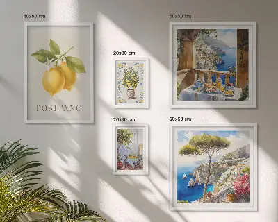 Set of 5 Mediterranean citrus wall art pieces citrus accents style