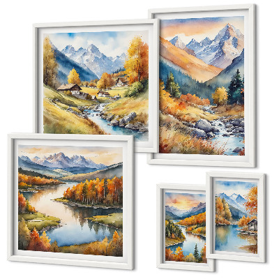 Gallery wall Autumn mountain landscapes
