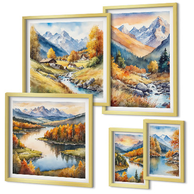 Gallery wall Autumn mountain landscapes