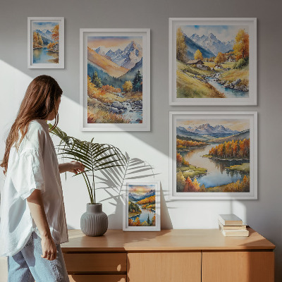 Gallery wall Autumn mountain landscapes