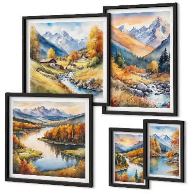 Gallery wall Autumn mountain landscapes