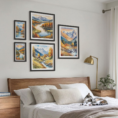Gallery wall Autumn mountain landscapes