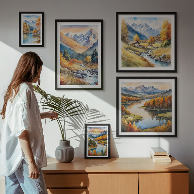 Gallery wall Autumn mountain landscapes