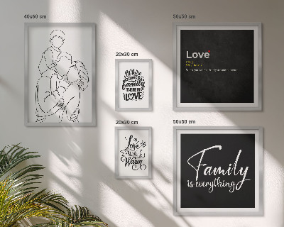 Framed photo set Family values ​​of love and closeness