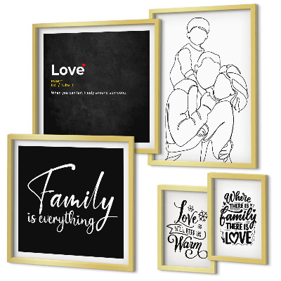 Framed photo set Family values ​​of love and closeness