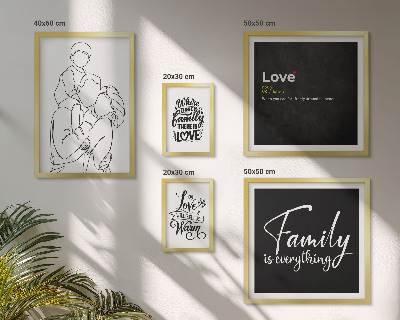 Framed photo set Family values ​​of love and closeness